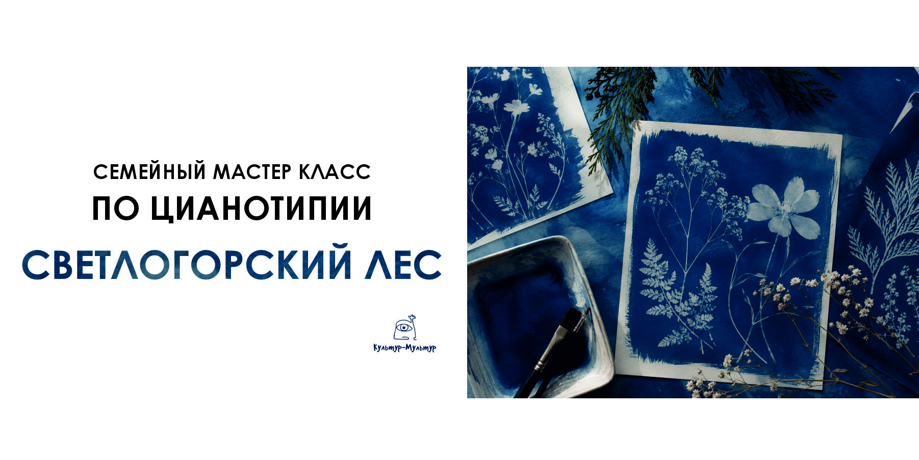Семейный мастер-класс по цианотипии: Светлогорский лес